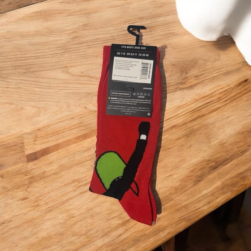 🆕 Elvis Graphic Men's Socks - Picture 2 of 3